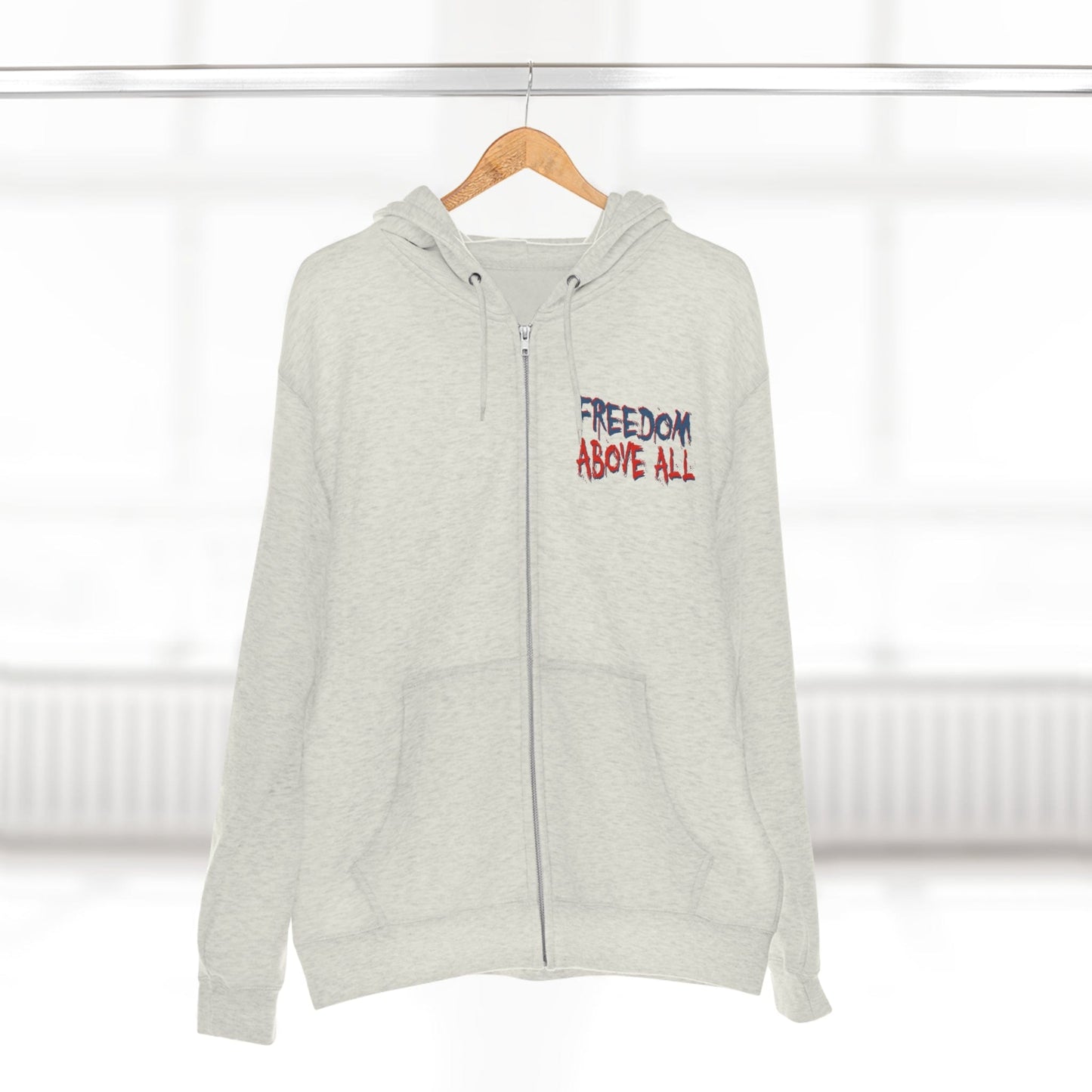 Freedom Above All Unisex Premium Full Zip Hoodie