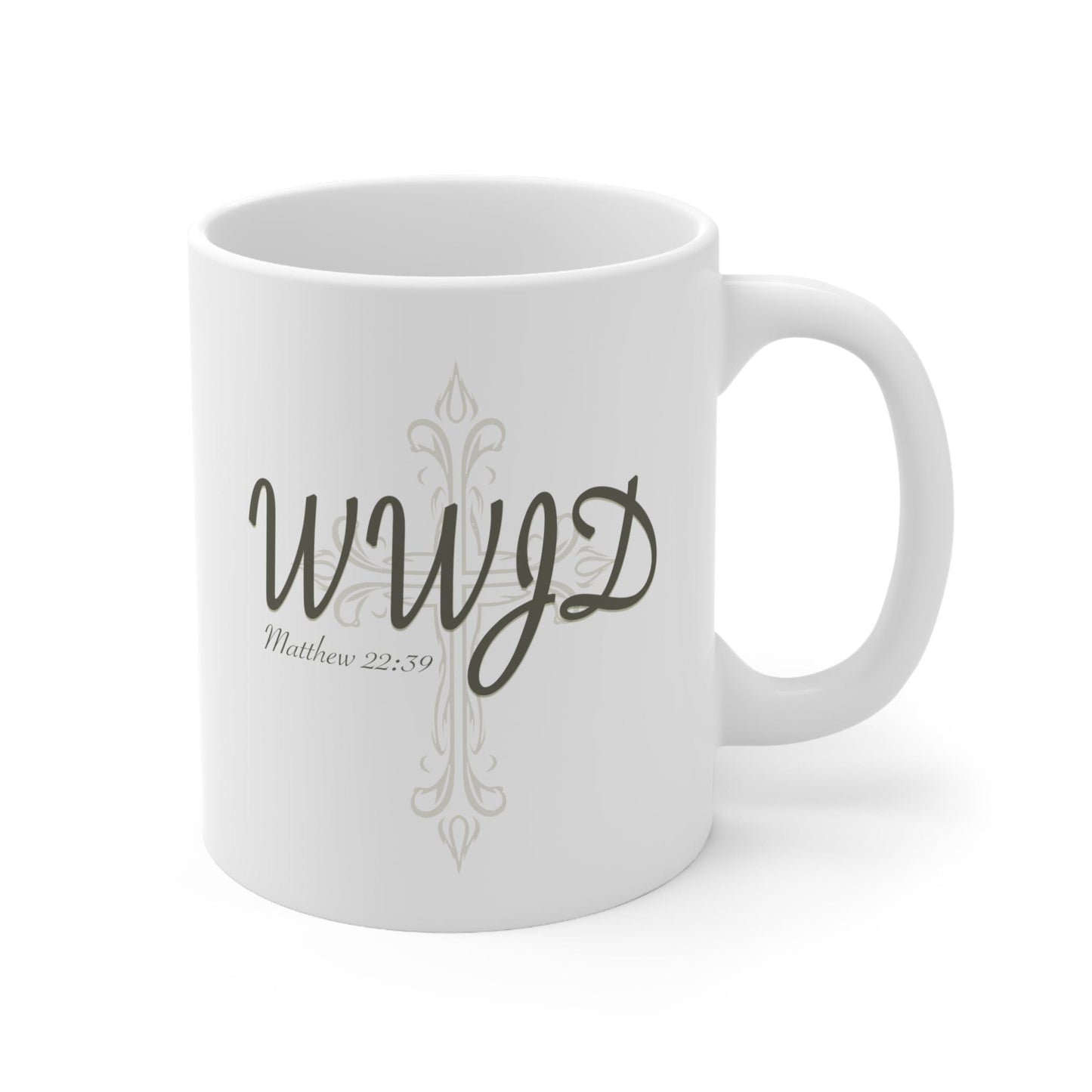 Love Thy Neighbor WWJD 11oz Ceramic Mug