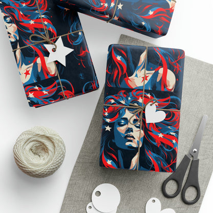 American Woman Wrapping Paper