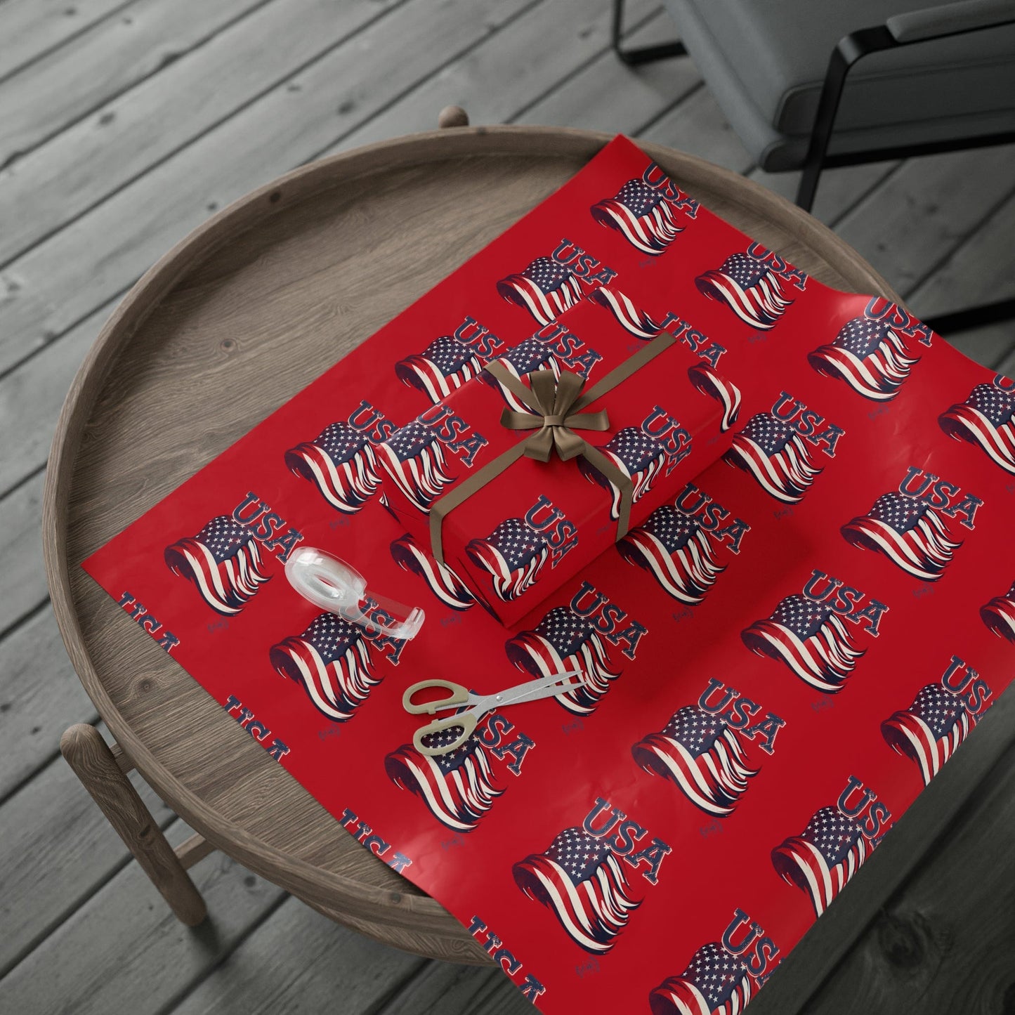 American Flag USA Wrapping Paper