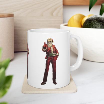 Santa Thumbs Up Ceramic Mug 11oz