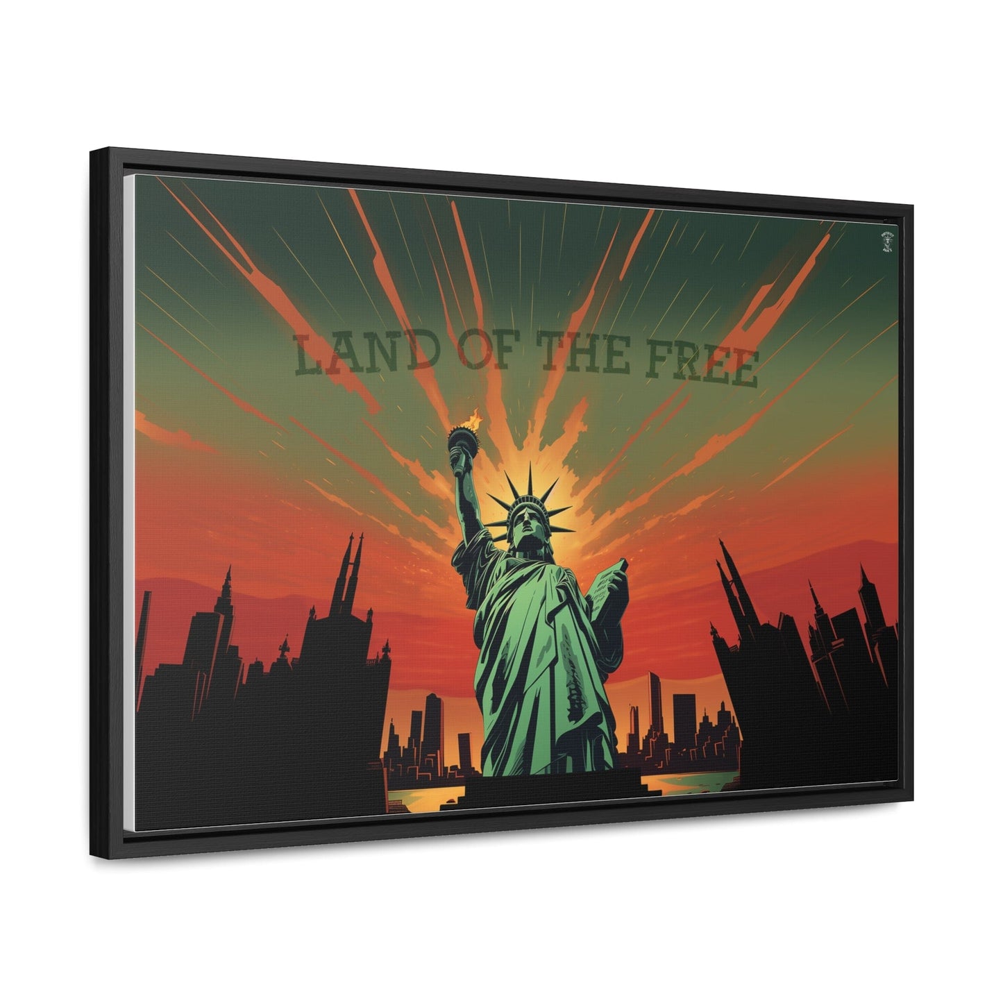 Land of the Free Framed Gallery Canvas Wrap