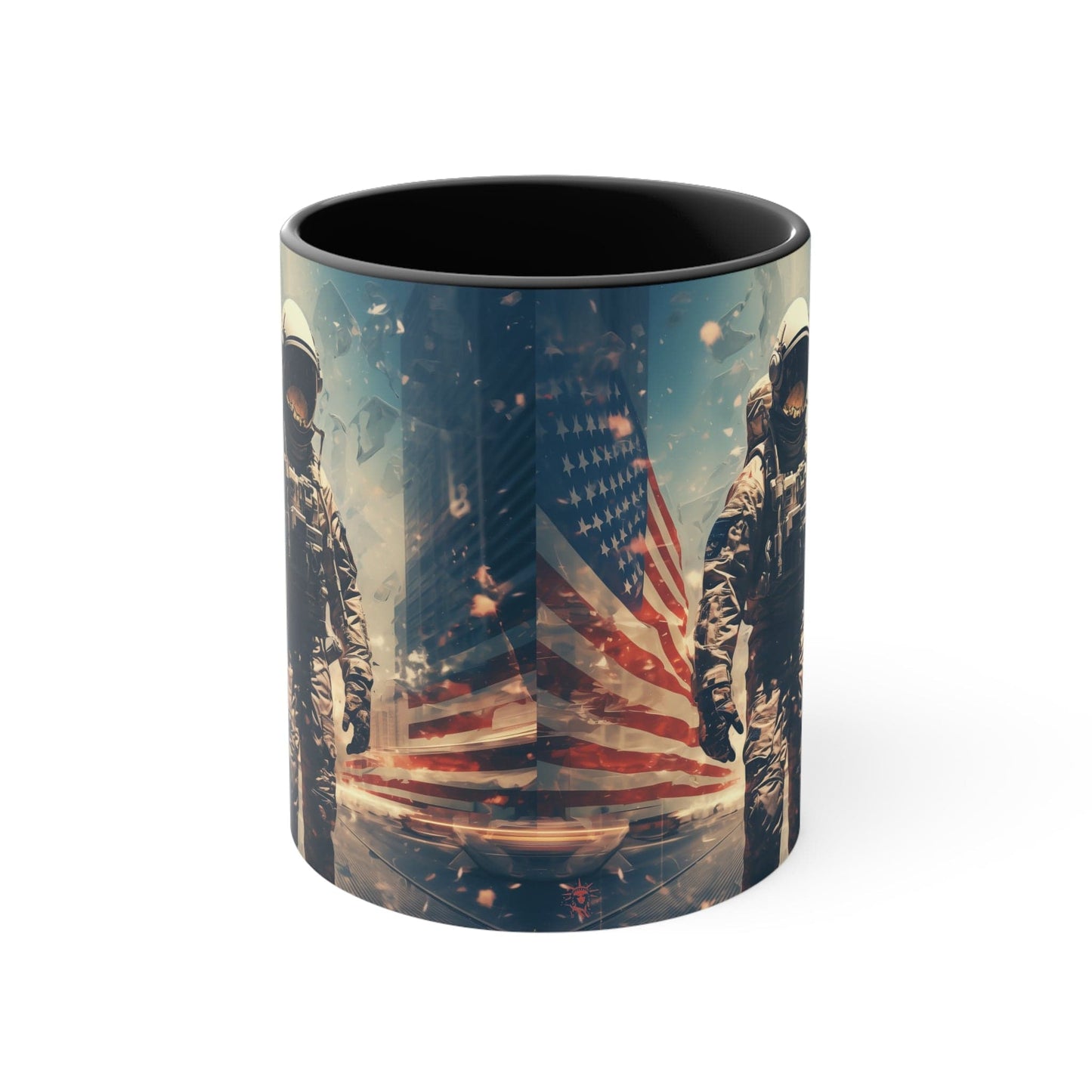 Astronaut in the City Two-Tone Accent Coffee Mug 11oz