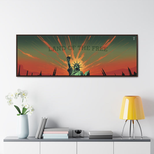 Land of the Free Framed Gallery Canvas Wrap