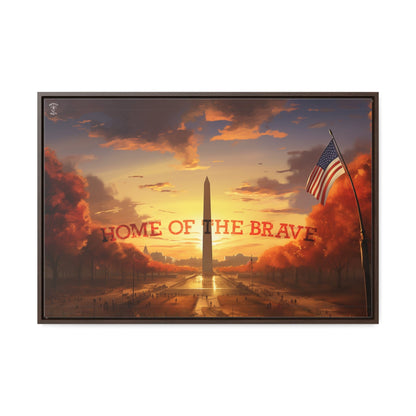 Home of the Brave Framed Gallery Canvas Wrap