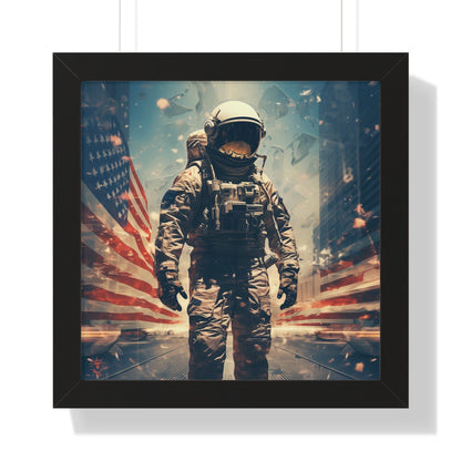 Astronaut in the City Framed Poster