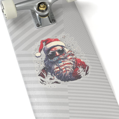 Patriotic Santa Kiss-Cut Stickers