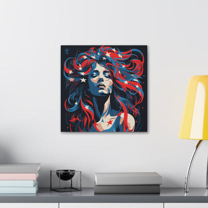 American Woman Framed Canvas Gallery Wraps