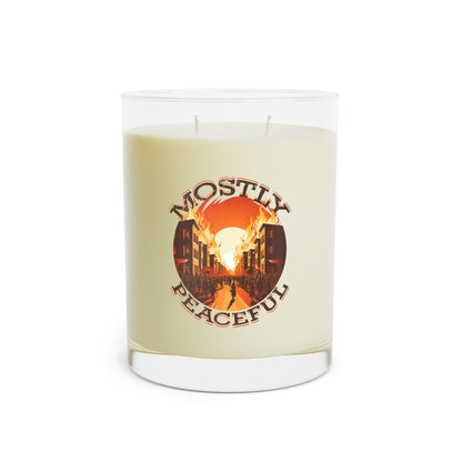 The Mostly Peaceful Scented Candle Full Glass, 11oz