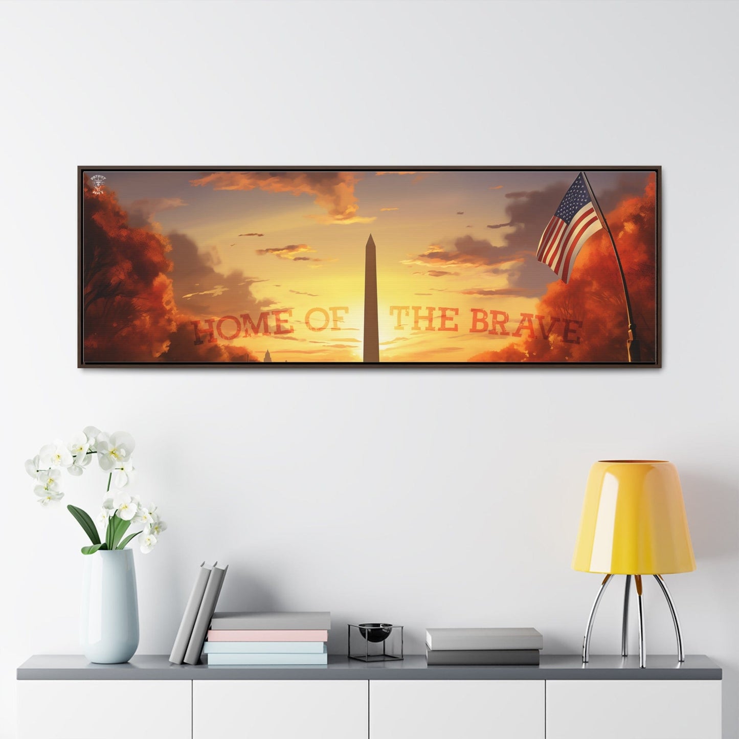 Home of the Brave Framed Gallery Canvas Wrap