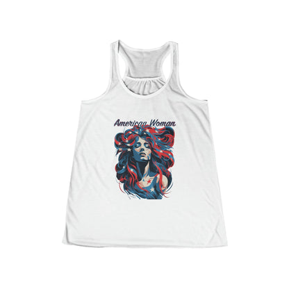 American Women Flowy Racerback Tank