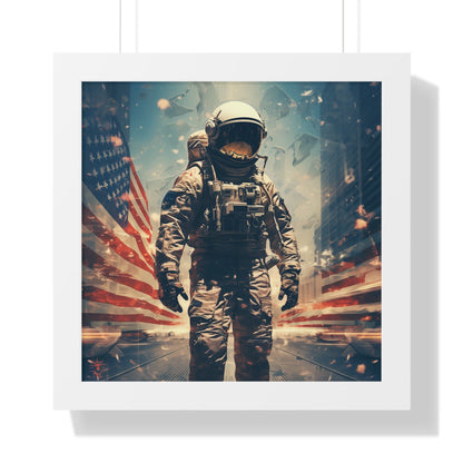 Astronaut in the City Framed Poster