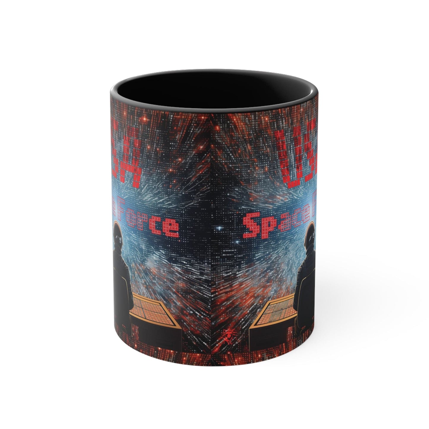 Space Force Help Desk Two-Tone Accent Coffee Mug 11oz