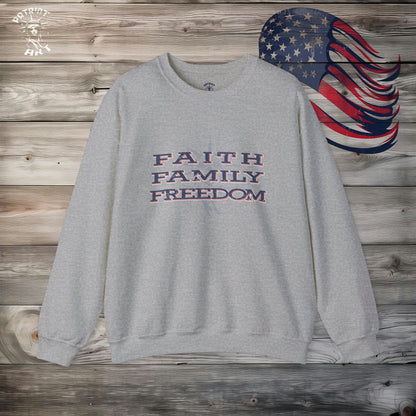 Faith Family and Freedom Crewneck Sweatshirt