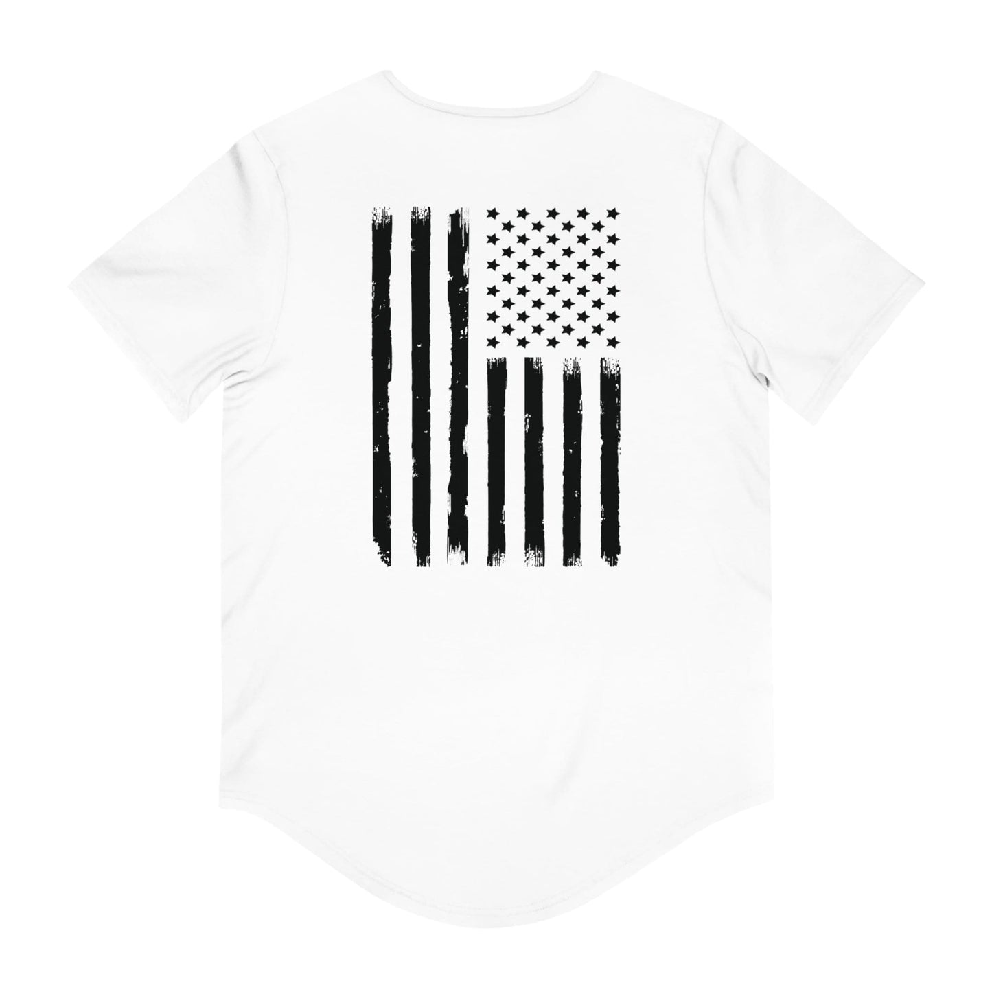 Patriot USA American Flag Curved Hem Tee