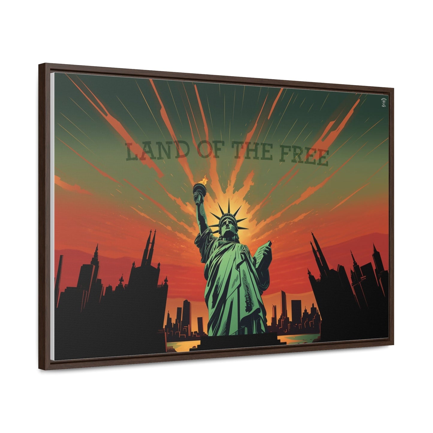 Land of the Free Framed Gallery Canvas Wrap