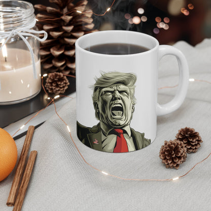 Trump 2024 Unleashed Monochrome Ceramic Mug 11oz