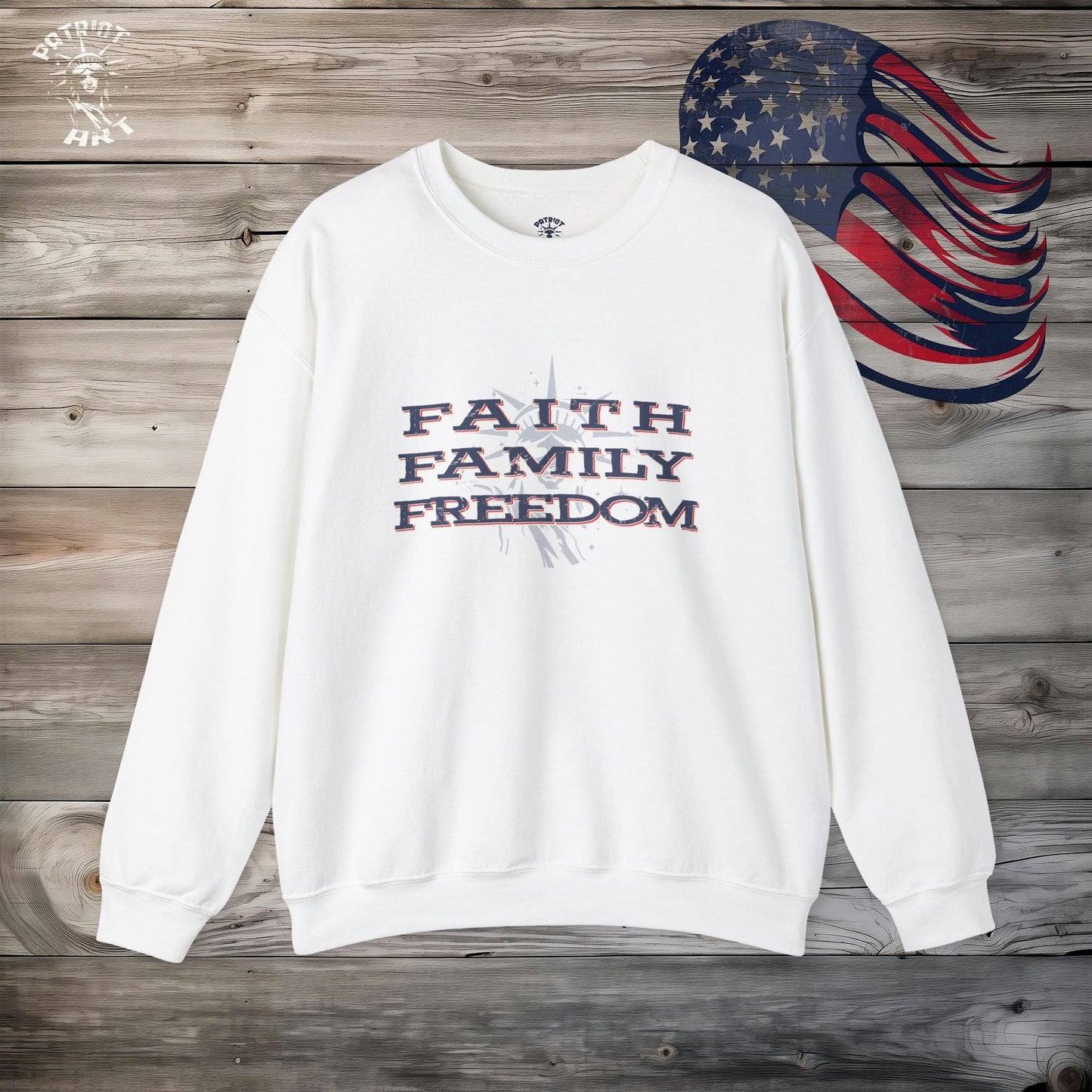 Faith Family and Freedom Crewneck Sweatshirt