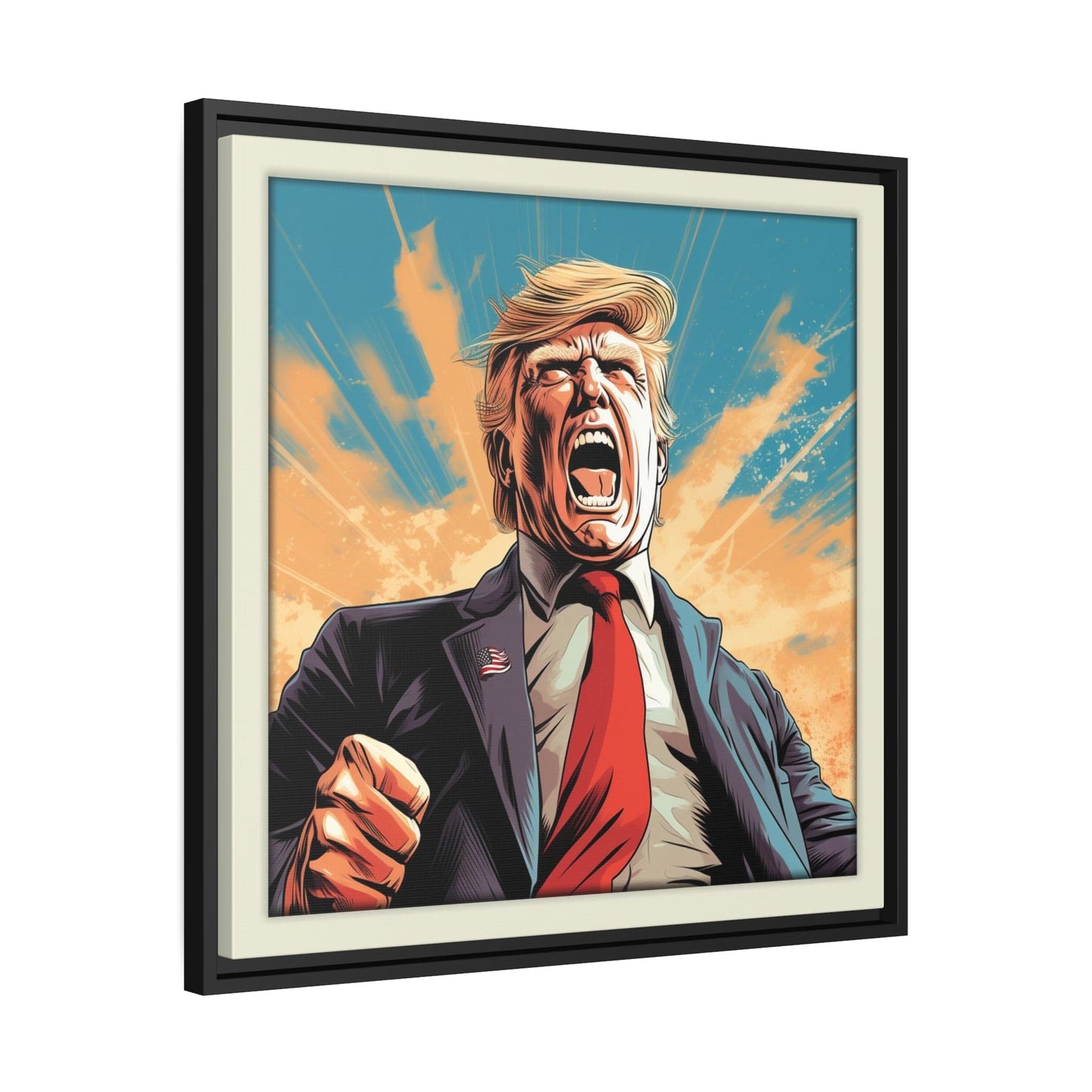 Trump Unleashed Matte Canvas, Black Frame