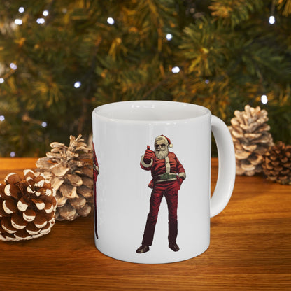 Santa Thumbs Up Ceramic Mug 11oz