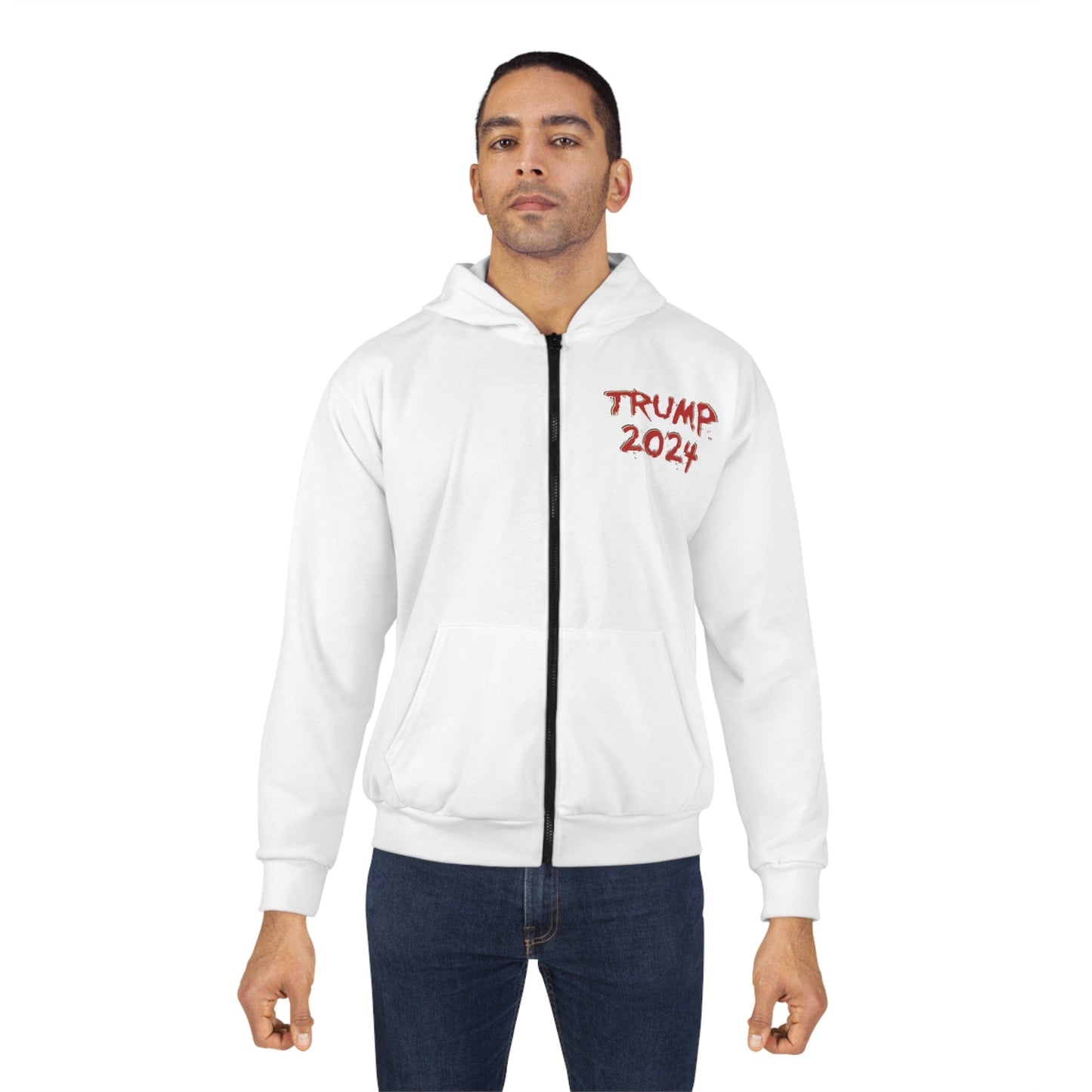 Trump 2024 Unleashed Monochrome Full-Zip Hoodie - LIMITED EDITION