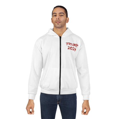 Trump 2024 Unleashed Monochrome Full-Zip Hoodie - LIMITED EDITION