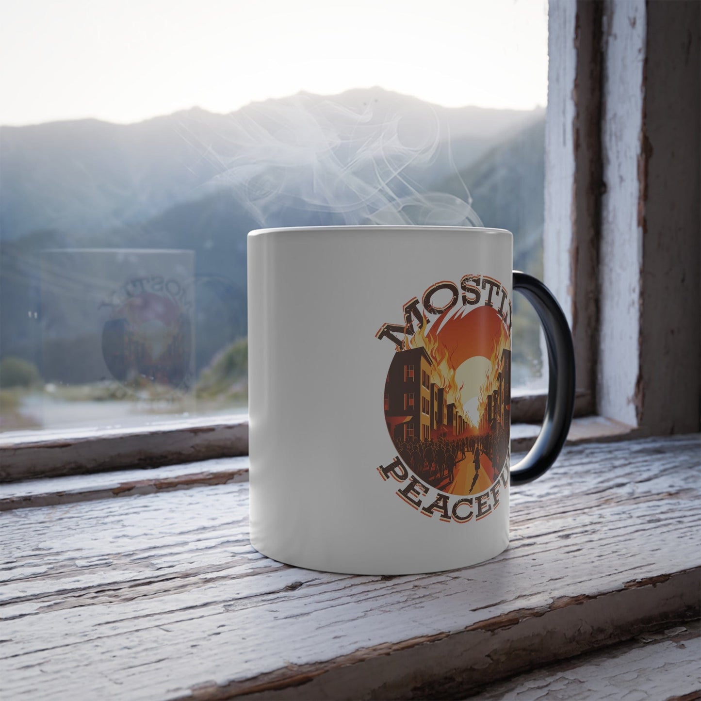 The Mostly Peaceful Color Morphing Mug 11oz