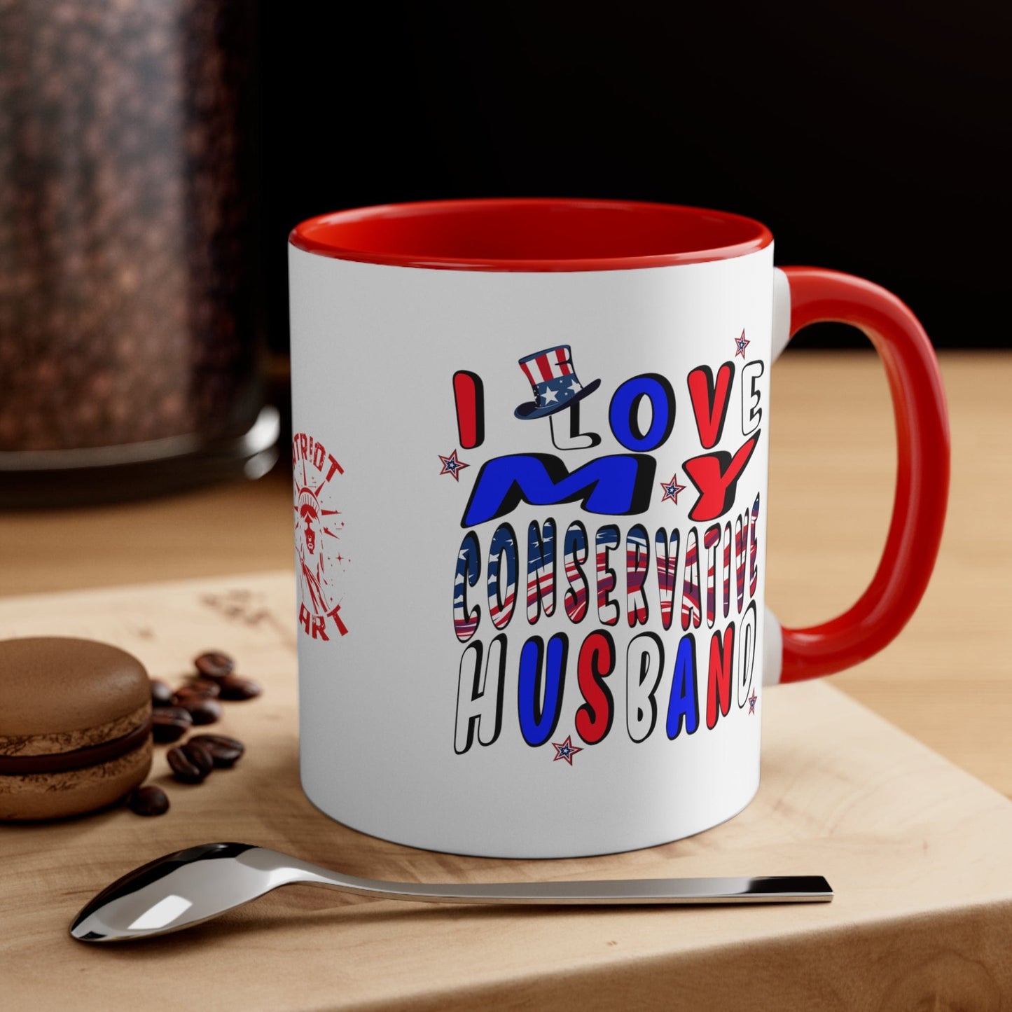 I Love My Conservative Husband Accent Coffee Mug 11oz