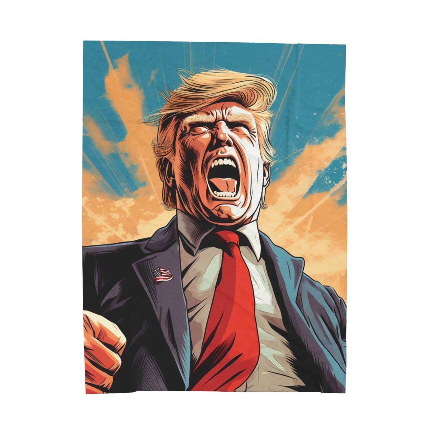 Trump Unleashed Velveteen Plush Blanket