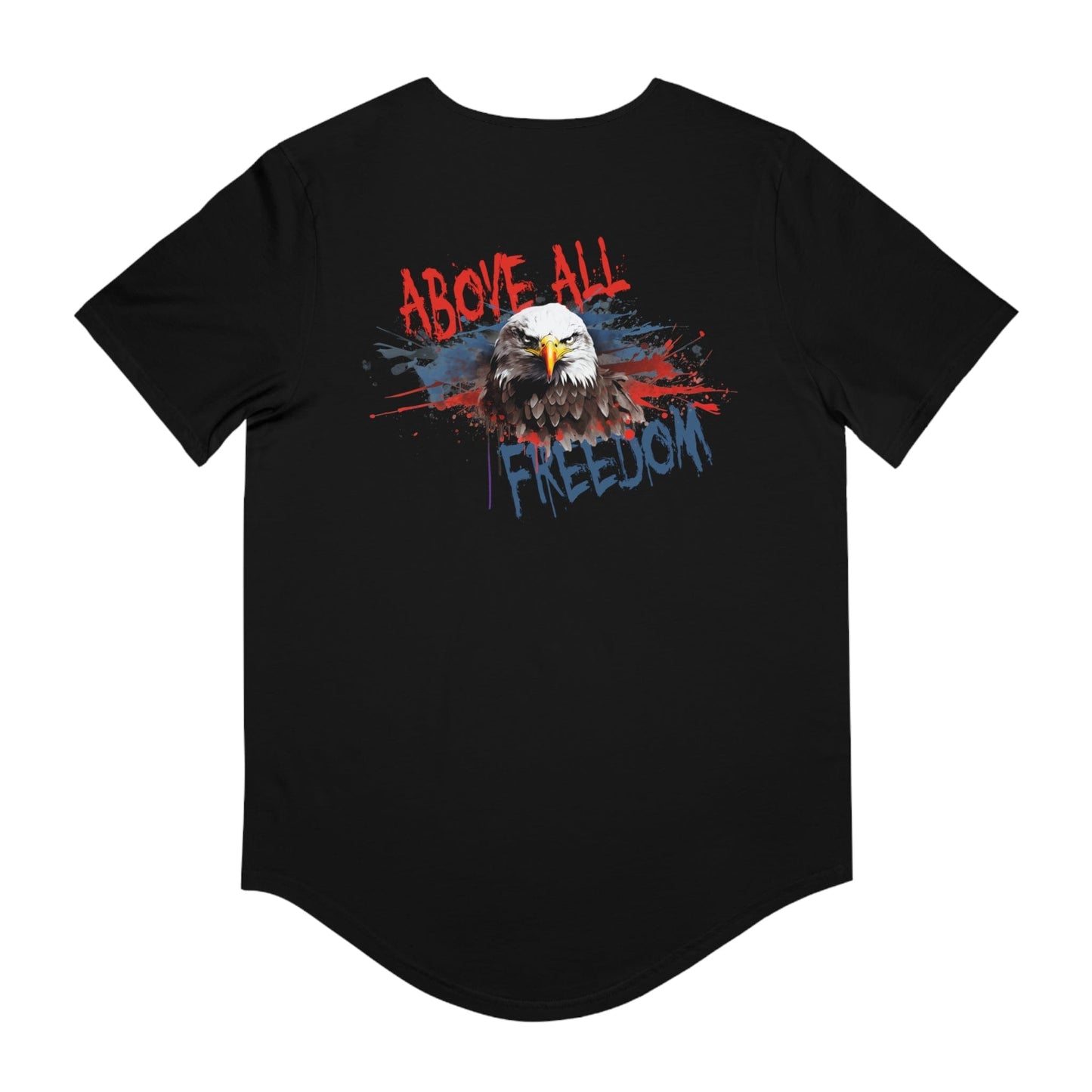 Freedom Above All Jersey Curved Hem Tee