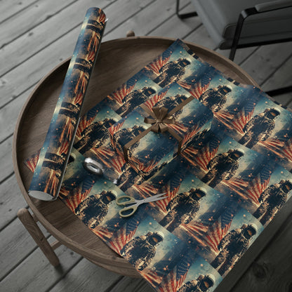 Astronaut in the City Wrapping Paper - 3 Sizes