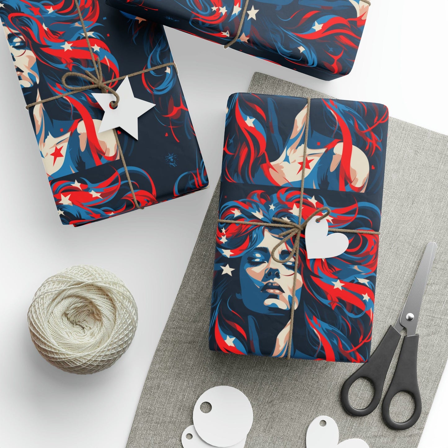 American Woman Wrapping Paper