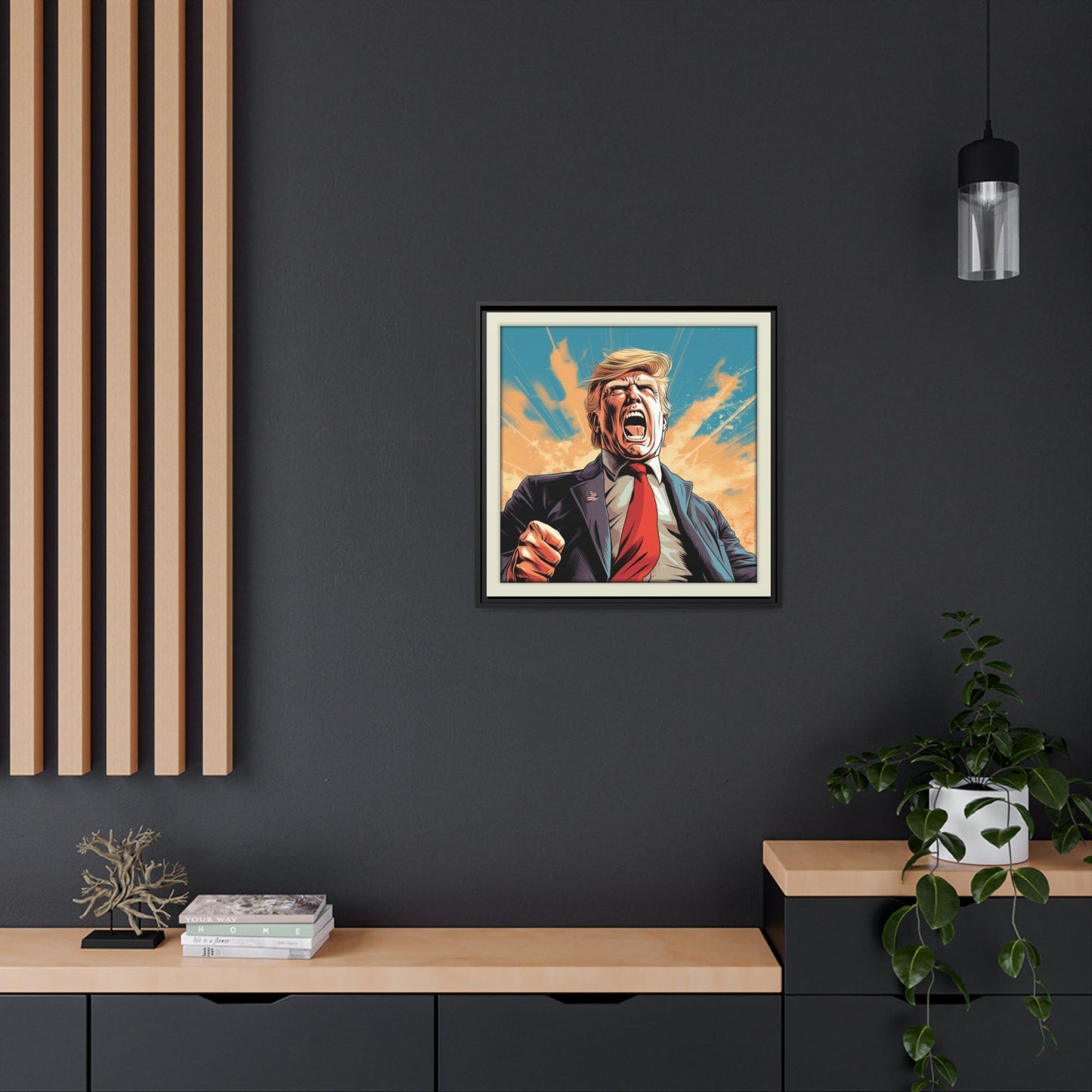 Trump Unleashed Matte Canvas, Black Frame