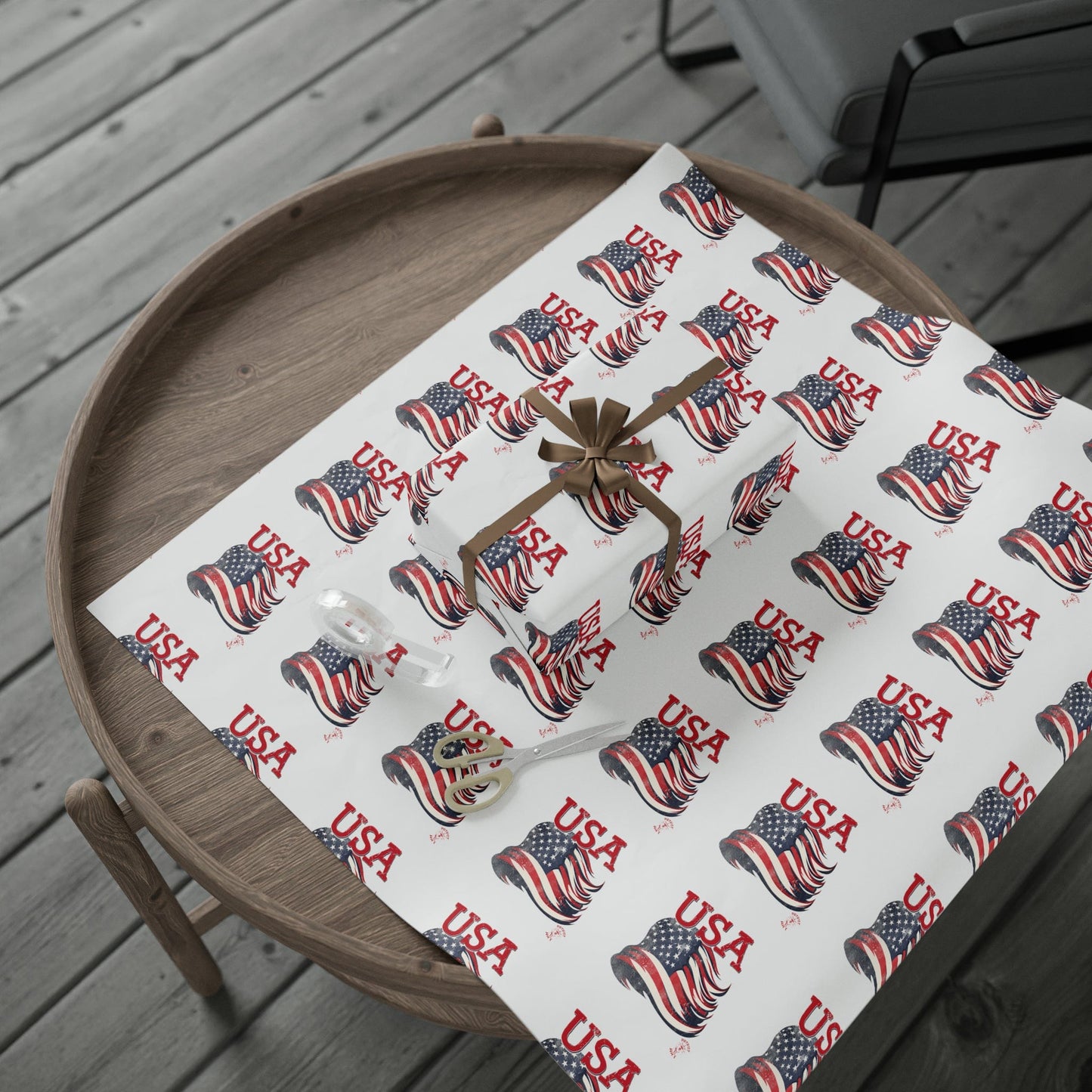 American Flag USA Wrapping Paper