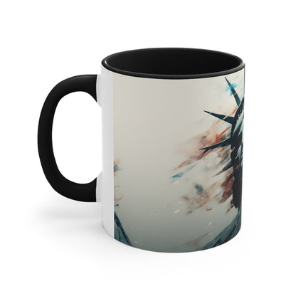 Lady Liberty Black Accent Coffee Mug 11oz