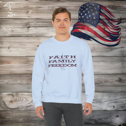 Faith Family and Freedom Crewneck Sweatshirt