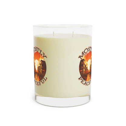 The Mostly Peaceful Scented Candle Full Glass, 11oz