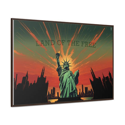 Land of the Free Framed Gallery Canvas Wrap