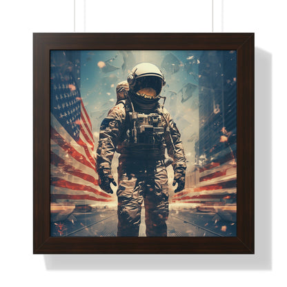 Astronaut in the City Framed Poster