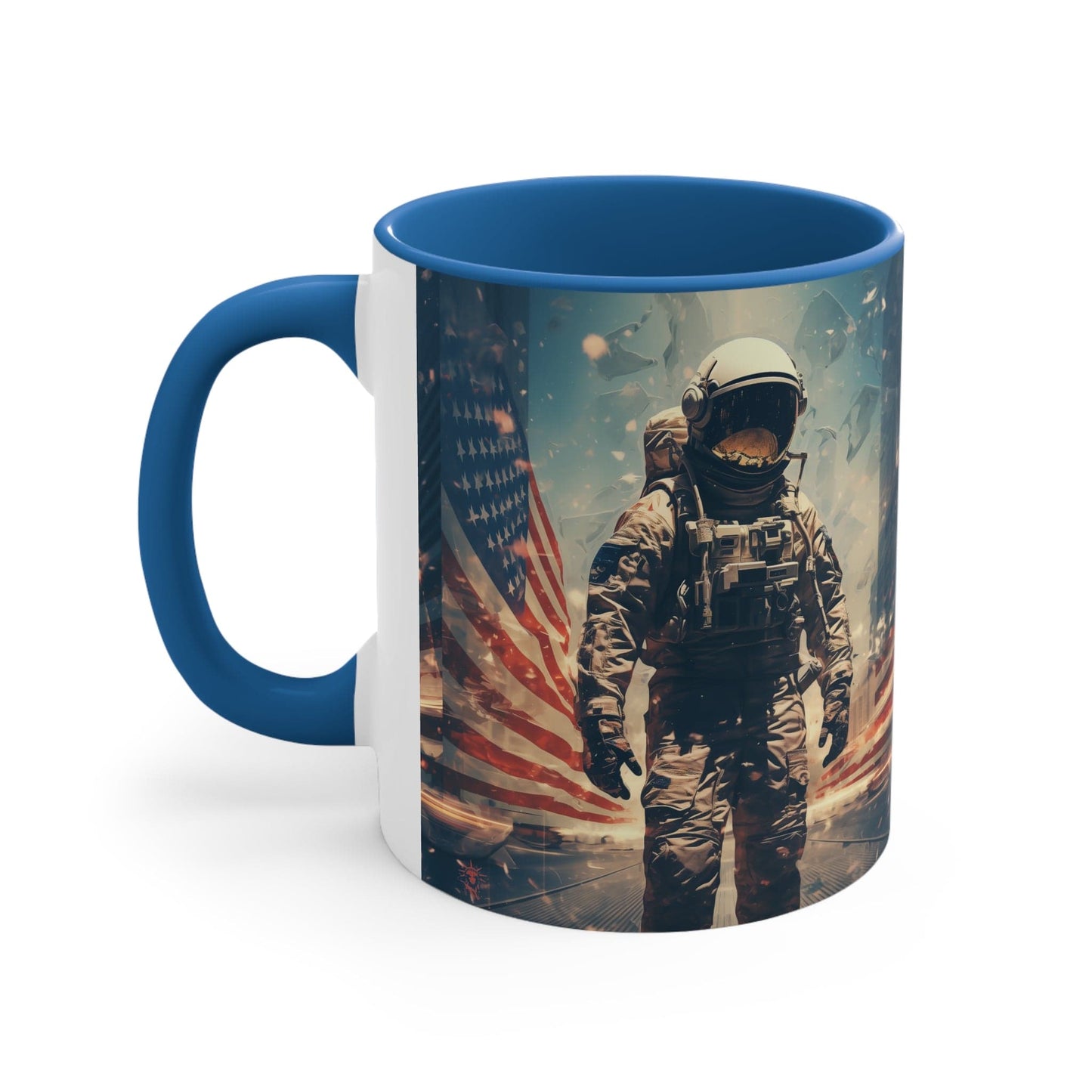 Astronaut in the City Two-Tone Accent Coffee Mug 11oz