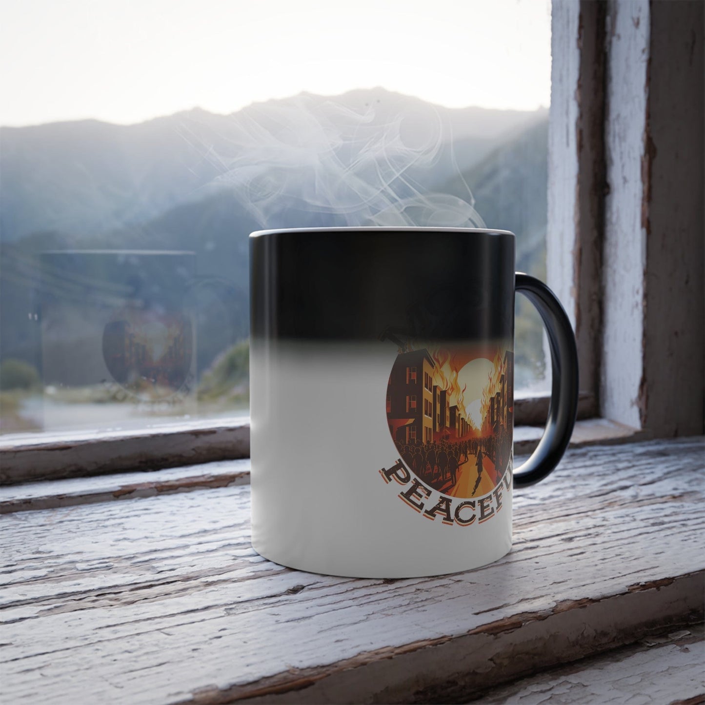 The Mostly Peaceful Color Morphing Mug 11oz