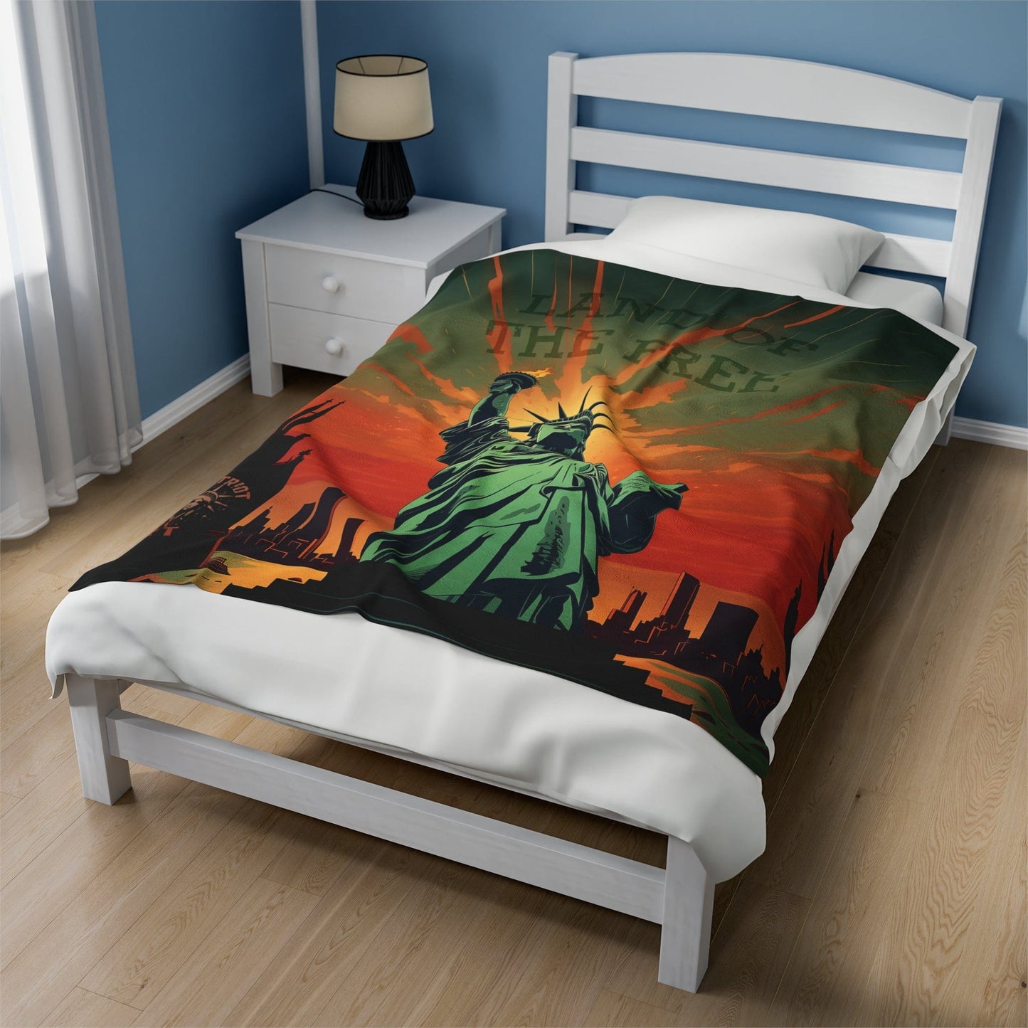 Land of the Free Velveteen Plush Blanket