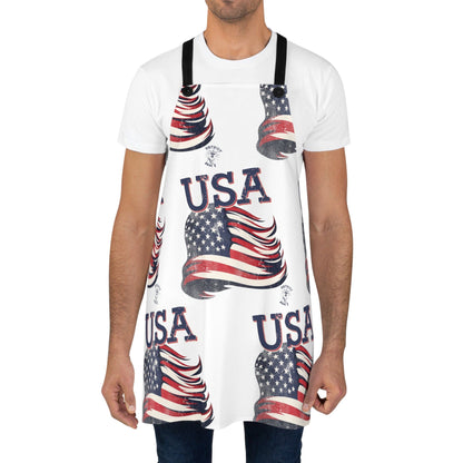 USA Distressed American Flag Apron