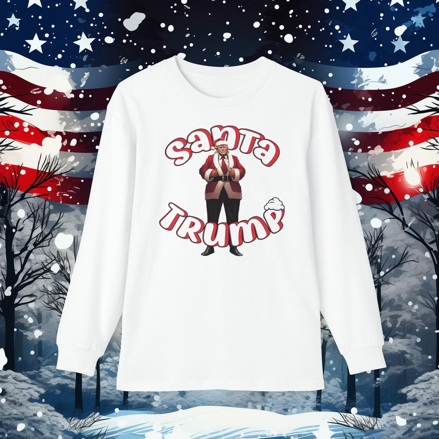 Santa Trump Youth Long Sleeve PJ Set