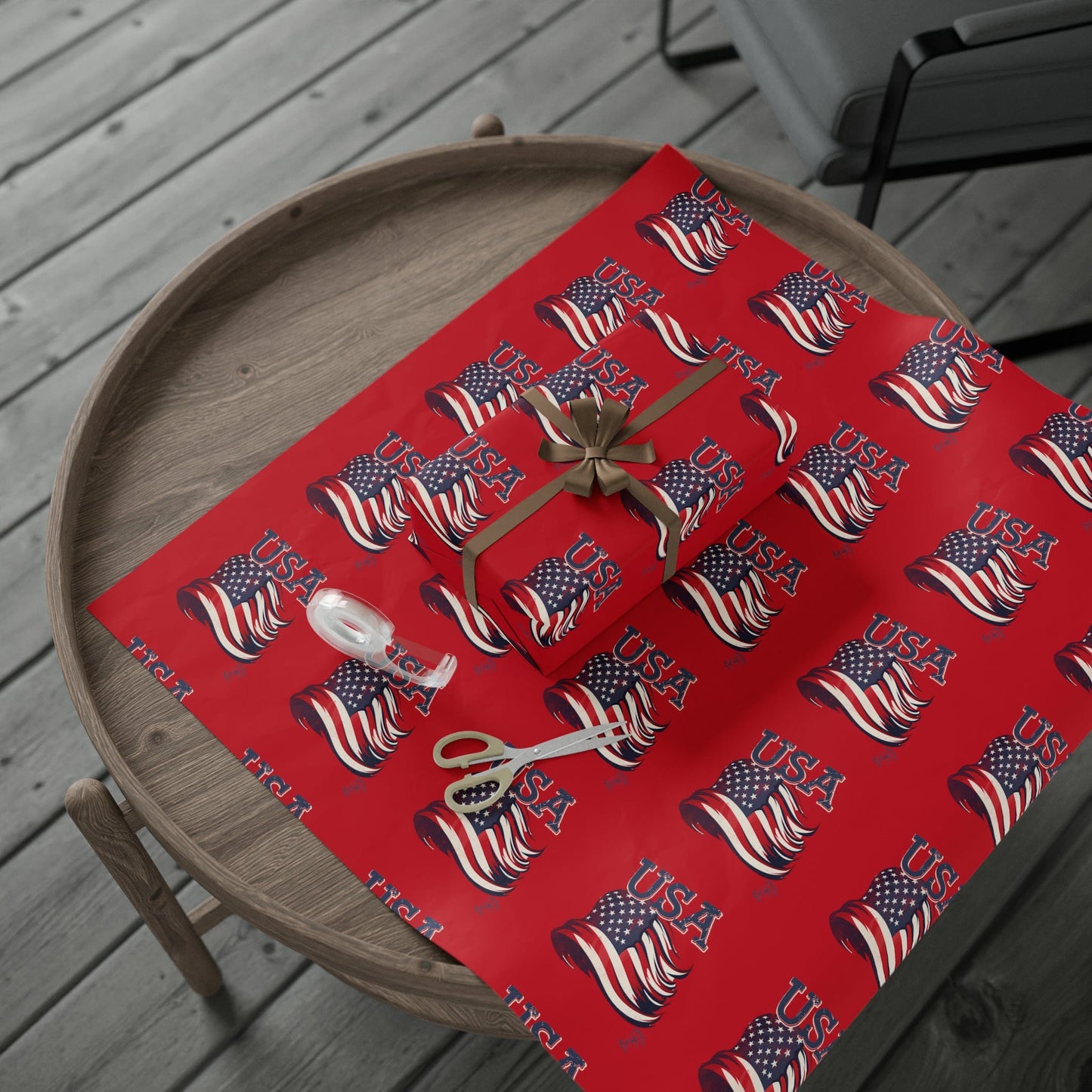 American Flag USA Wrapping Paper