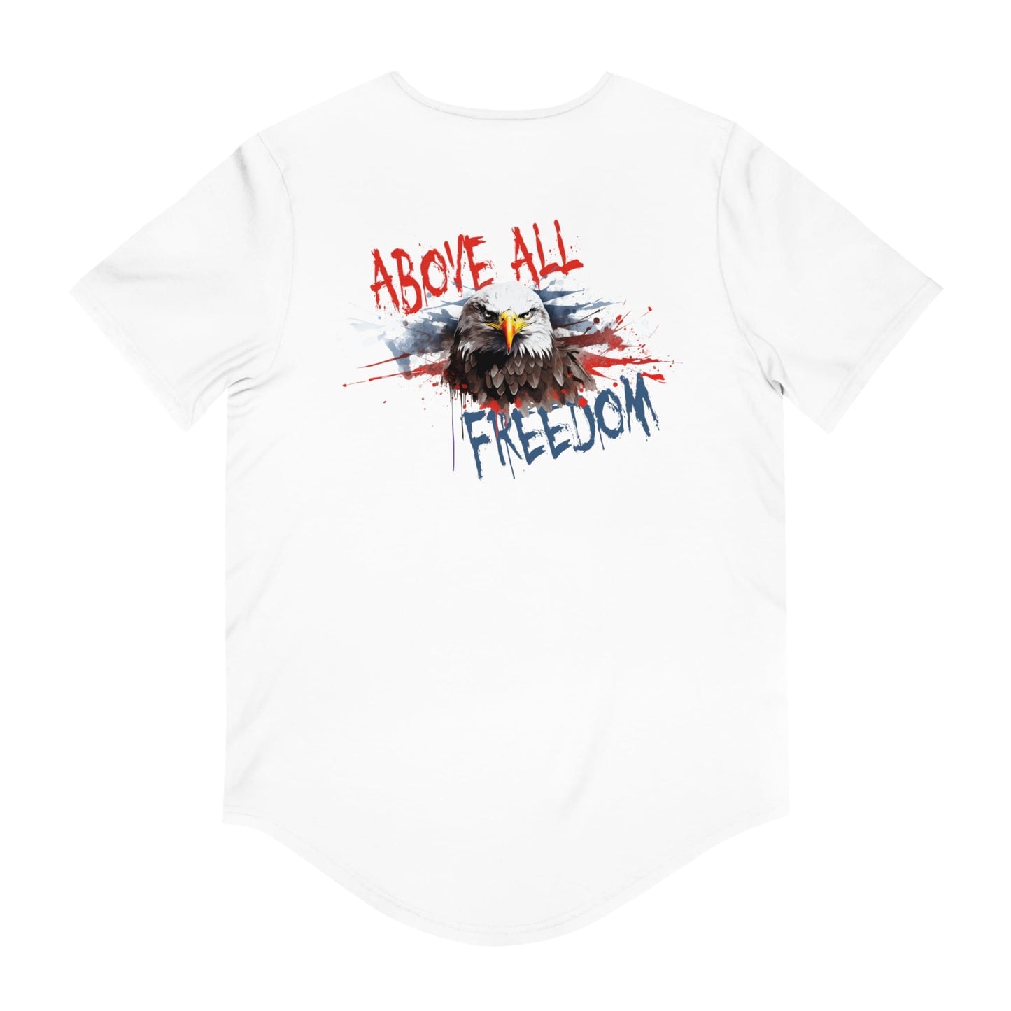 Freedom Above All Jersey Curved Hem Tee