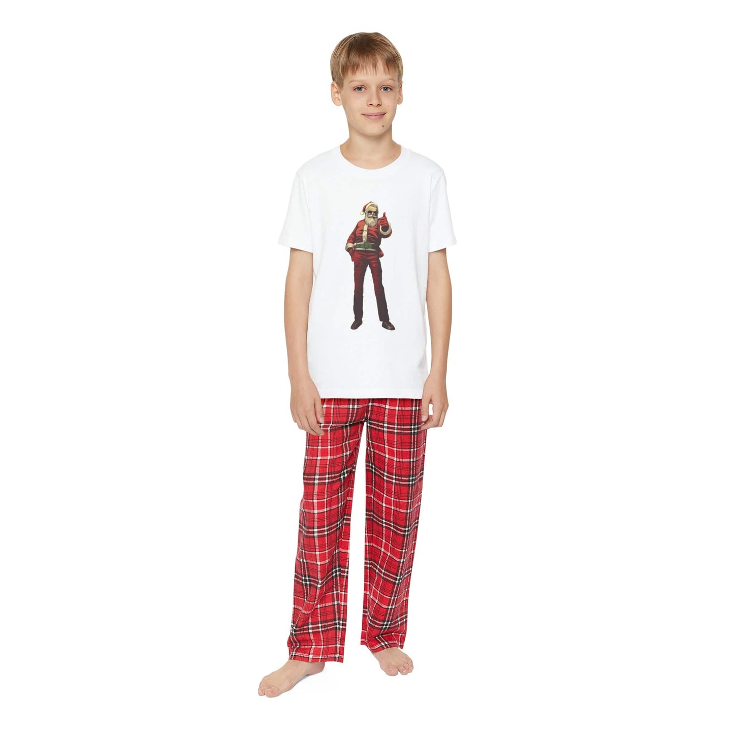 Santa Thumbs Up Youth Short Sleeve PJ Set