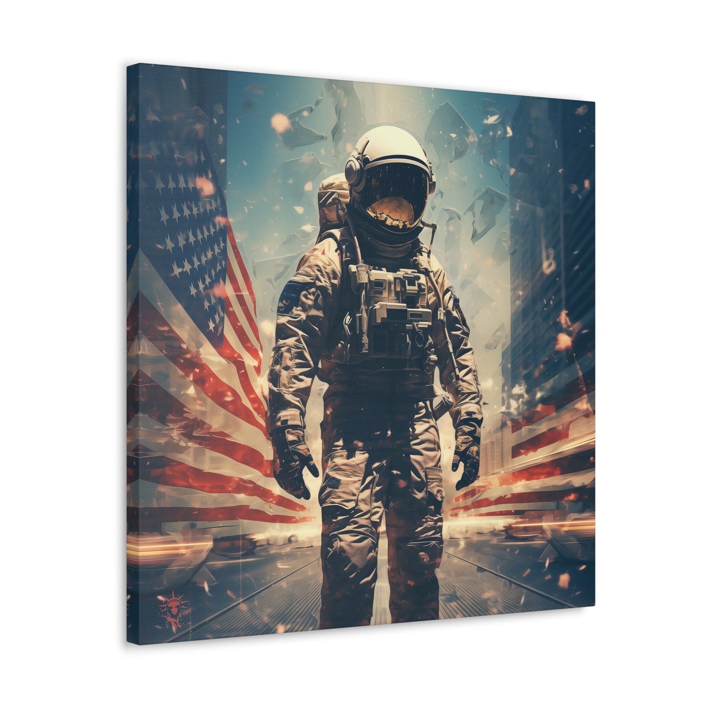 Astronaut in the City Canvas Gallery Wraps