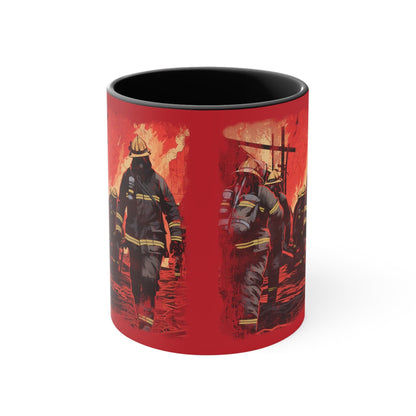 Firefighter Two-Tone Accent Coffee Mug 11oz