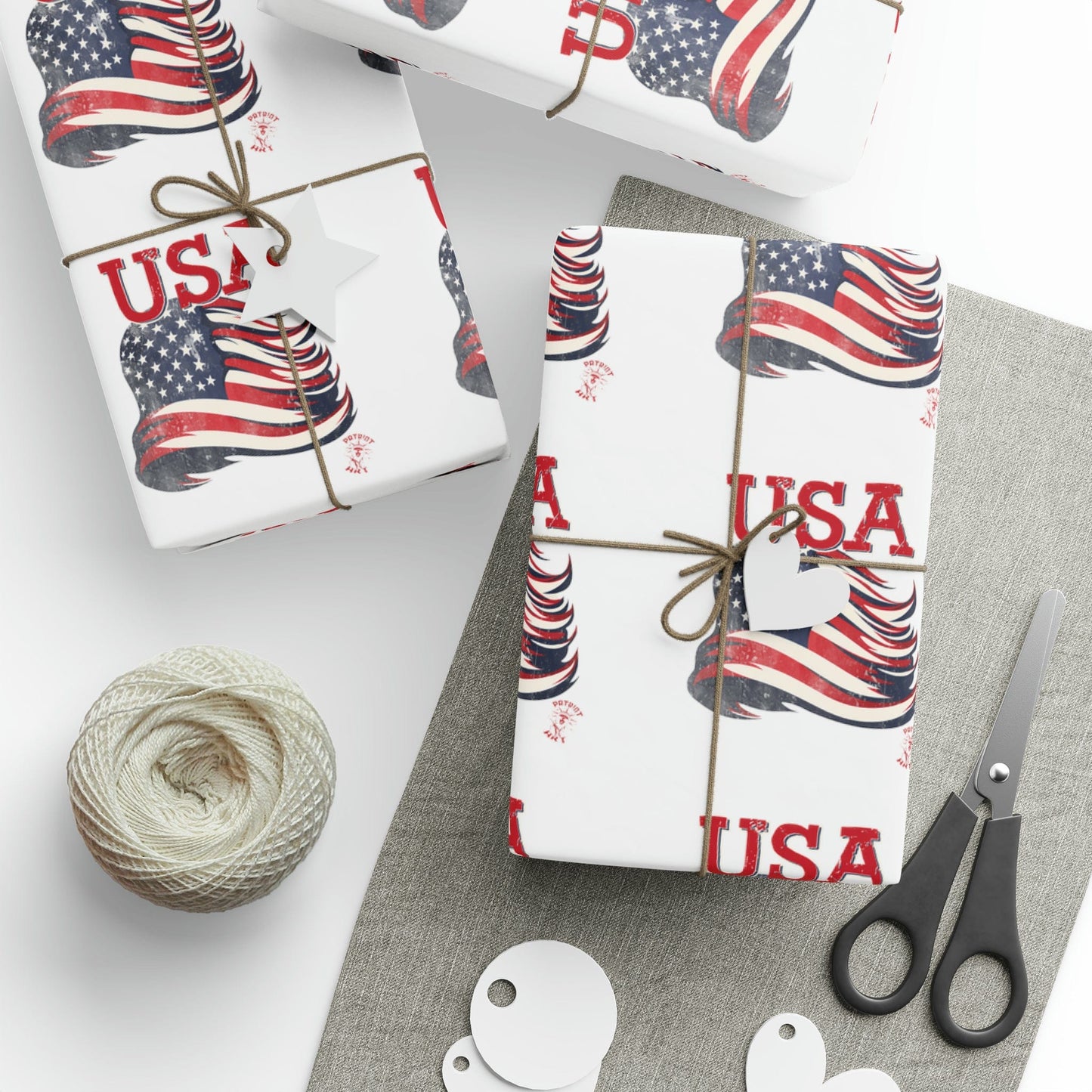 American Flag USA Wrapping Paper